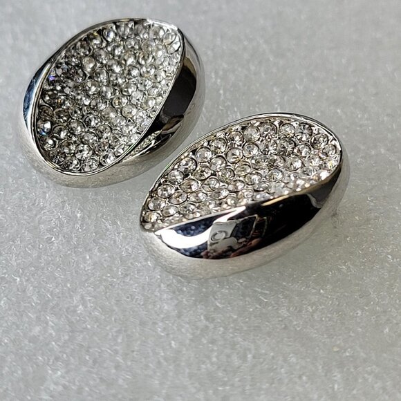 Silver Tone Crystal Fashion Earrings - Picture 7 of 13